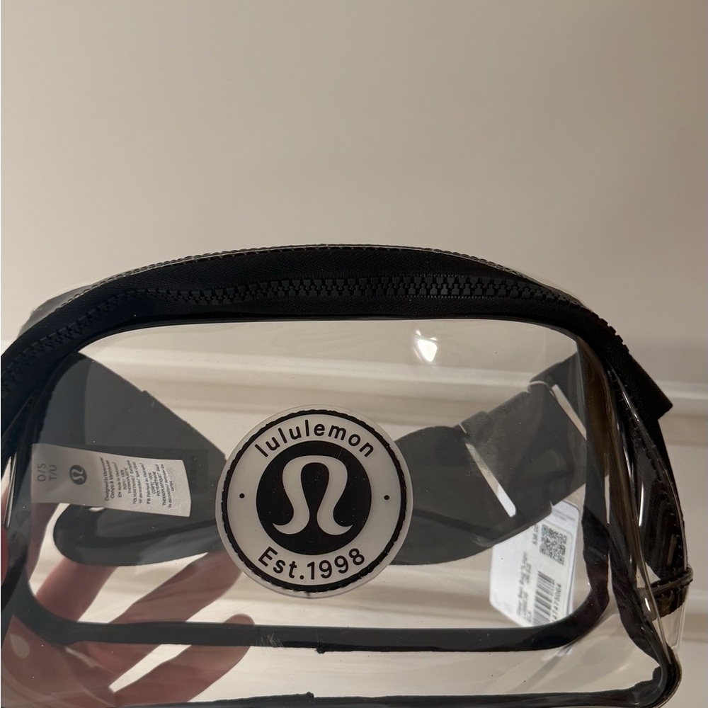 lululemon athletica Clear Belt Bag with Black Trim
